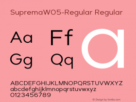 Suprema W05 Regular Version 1.00图片样张