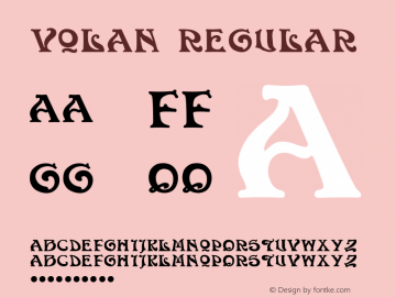 Volan Regular 1.0 Font Sample