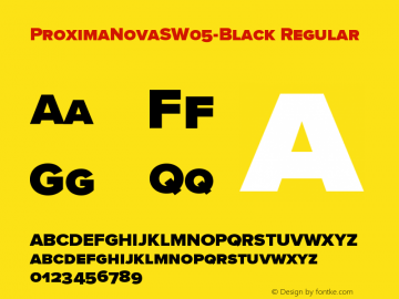 Proxima Nova S W05 Black Version 3.014 Font Sample