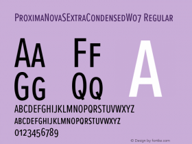 Proxima Nova SExtraCondensedW07 Version 3.50 Font Sample