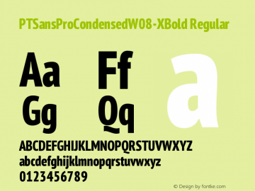 PT Sans Pro Condensed W08 X Bd Version 1.00图片样张