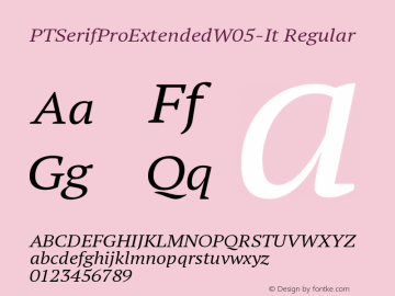 PT Serif Pro Extended W05 It Version 1.00图片样张