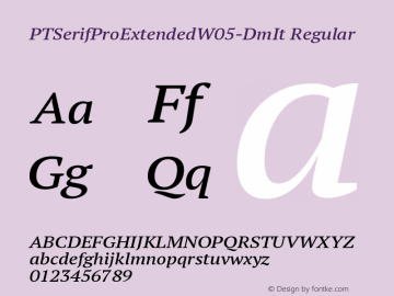 PT Serif Pro Extended W05 Dm It Version 1.00图片样张