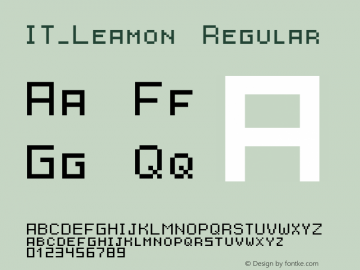 IT_Leamon Regular 1.0 Font Sample