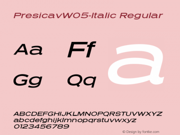 Presicav W05 Italic Version 2.00图片样张