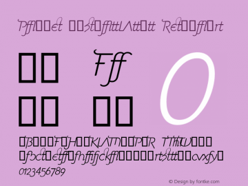 PlaneSansAltLtIt W90 Regular Version 4.10 Font Sample