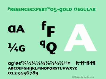 PresenceExpert W05 Bold Version 1.00 Font Sample