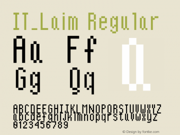 IT_Laim Regular 1.0 Font Sample