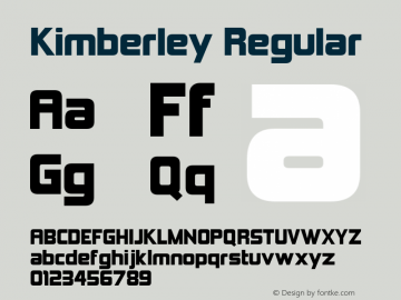 Kimberley Regular OTF 3.000;PS 001.001;Core 1.0.29图片样张