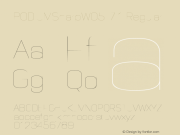 PODIUM Sharp W05 7.1 Version 1.00 Font Sample