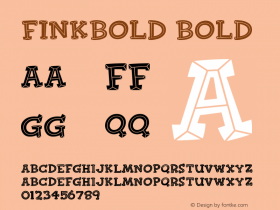 FinkBold Bold Version 001.000 Font Sample