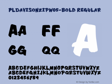 PL Davison Zip W05 Bold Version 1.00 Font Sample