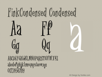 FinkCondensed Condensed Version 001.000 Font Sample