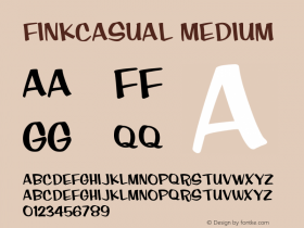 FinkCasual Medium Version 001.000图片样张