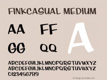 FinkCasual Medium Version 001.000 Font Sample