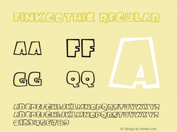 FinkGothic Regular Macromedia Fontographer 4.1 9/19/98图片样张