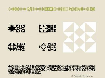 Quilt Patterns Two W05 Regular Version 4.70 Font Sample