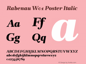 Rabenau W01 Poster Italic Version 1.00图片样张