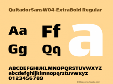 Quitador Sans W04 ExtraBold Version 1.00图片样张