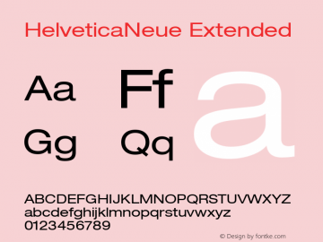 HelveticaNeue Extended Macromedia Fontographer 4.1.5 9/3/02图片样张