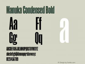 Manuka Condensed Bold Version 1.004 | web-TT图片样张