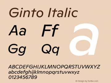 Ginto Italic Version 1.0 | wf-rip DC20171010图片样张