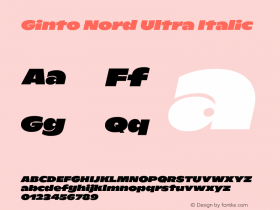 Ginto Nord Ultra Italic Version 1.0 | wf-rip 20170930图片样张