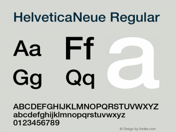 HelveticaNeue Regular 001.000图片样张