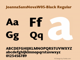 Joanna Sans Nova W05 Black Version 1.00图片样张