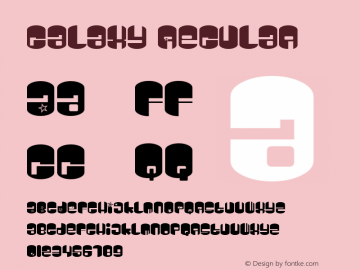 Galaxy Regular Macromedia Fontographer 4.1.2 8/5/98 Font Sample