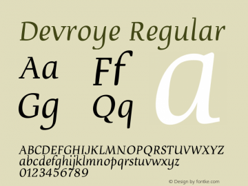 Devroye Regular OTF 1.000;PS 001.000;Core 1.0.29 Font Sample
