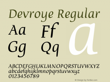 Devroye Regular OTF 1.000;PS 001.000;Core 1.0.29图片样张