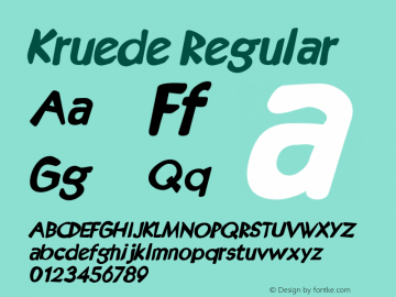 Kruede W05 Regular Oblique Version 4.70图片样张