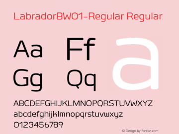 Labrador B W01 Regular Version 1.00 Font Sample