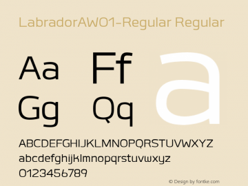 Labrador A W01 Regular Version 1.00 Font Sample