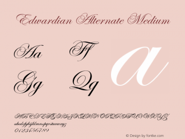 Edwardian Alternate Medium Macromedia Fontographer 4.1 9/4/99图片样张