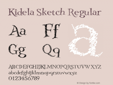Kidela Sketch W03 Regular Version 1.00 Font Sample
