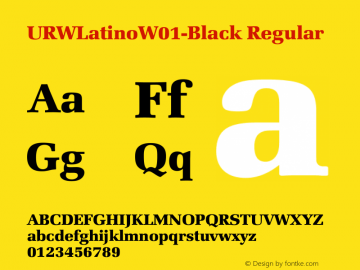 URW Latino W01 Black Version 1.00图片样张