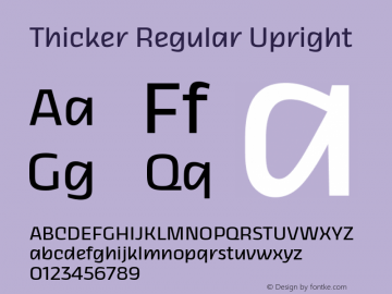 Thicker Regular Upright Version 1.000 Font Sample