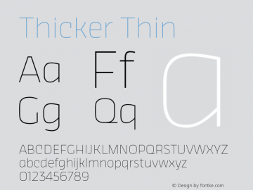 Thicker Thin Version 1.000 Font Sample