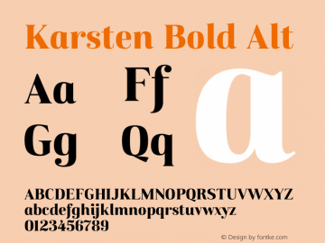 Karsten Bold Alt Version 1.000; wf-rip Font Sample