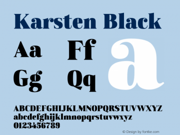 Karsten Black Version 1.000; wf-rip Font Sample