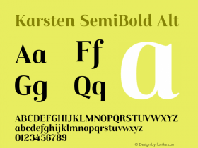 Karsten SemiBold Alt Version 1.000; wf-rip图片样张