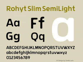 Rohyt Slim SemiLight Version 1.000; wf-rip图片样张