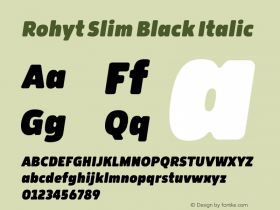 Rohyt Slim Black Italic Version 1.000; wf-rip图片样张