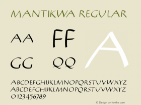 MAntiKwa Regular 1.0 2002-07-14 Font Sample