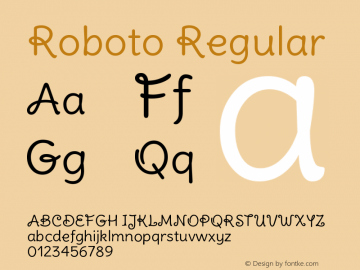 Roboto Version 1.00 July 8, 2015, initial release Font Sample