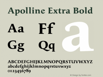 Apolline Extra Bold Version 0.1 Font Sample