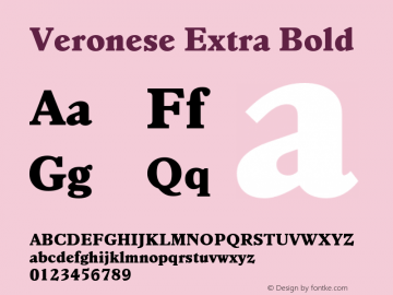 Veronese-ExtraBold Version 1.000图片样张