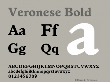 Veronese-Bold Version 1.000 Font Sample